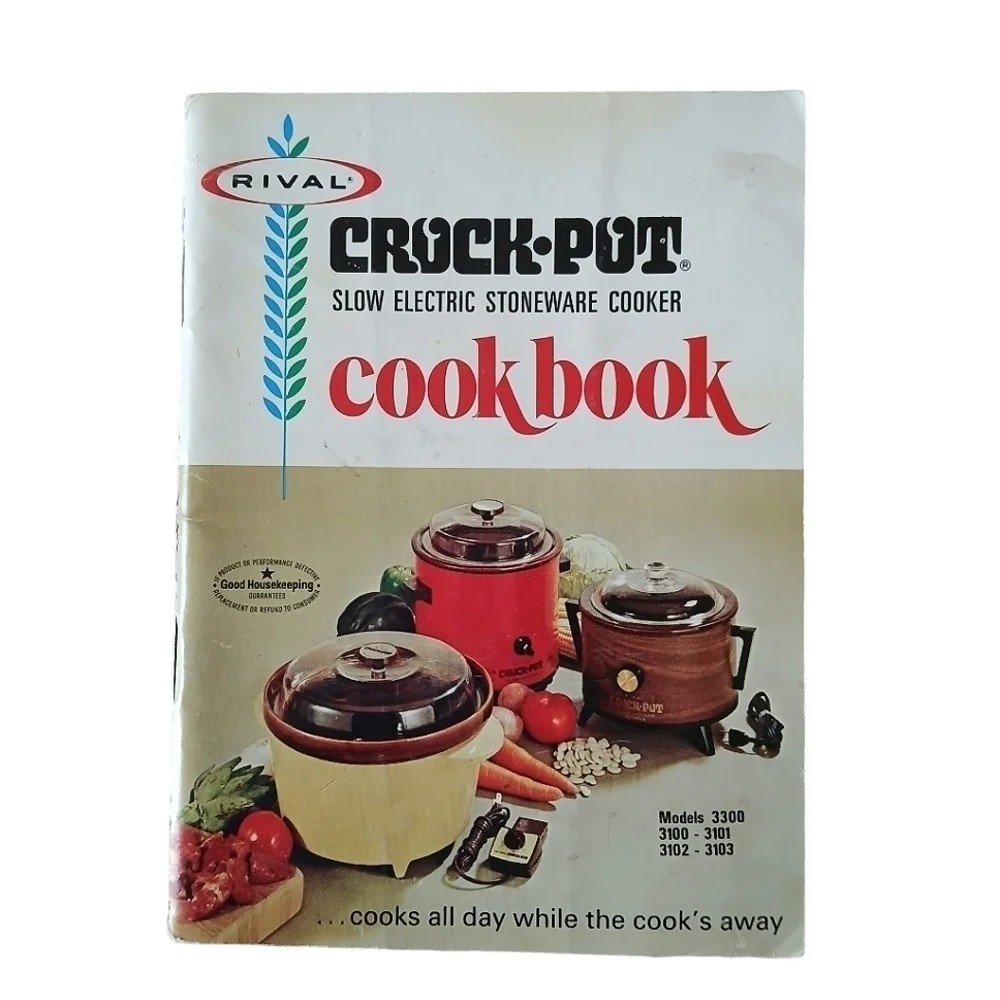 Rival Crock Pot Slow Electric Cooker Cookbook, Instruction Manual 1970 Paperback